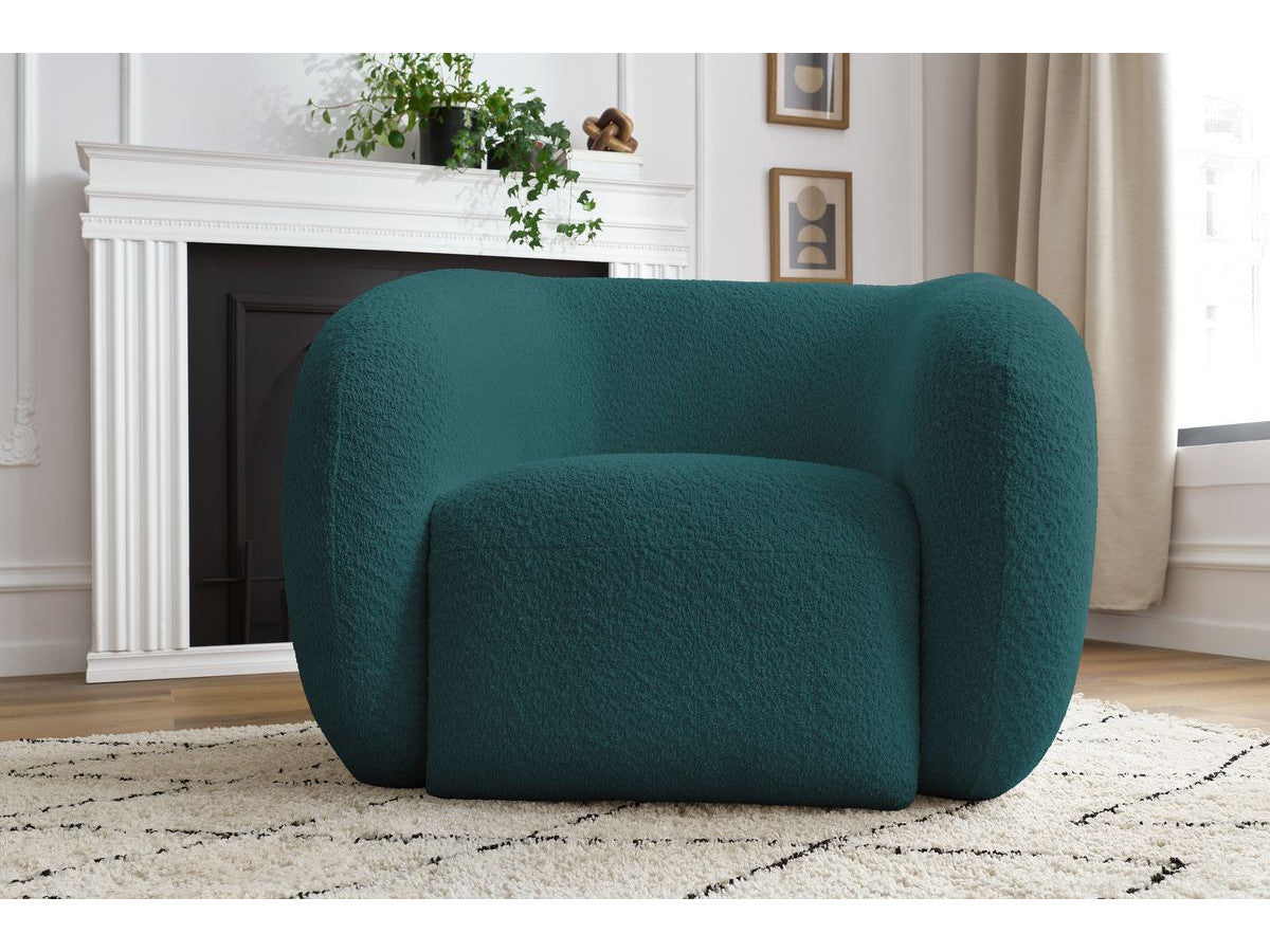Fauteuil CELINE tissu bouclette