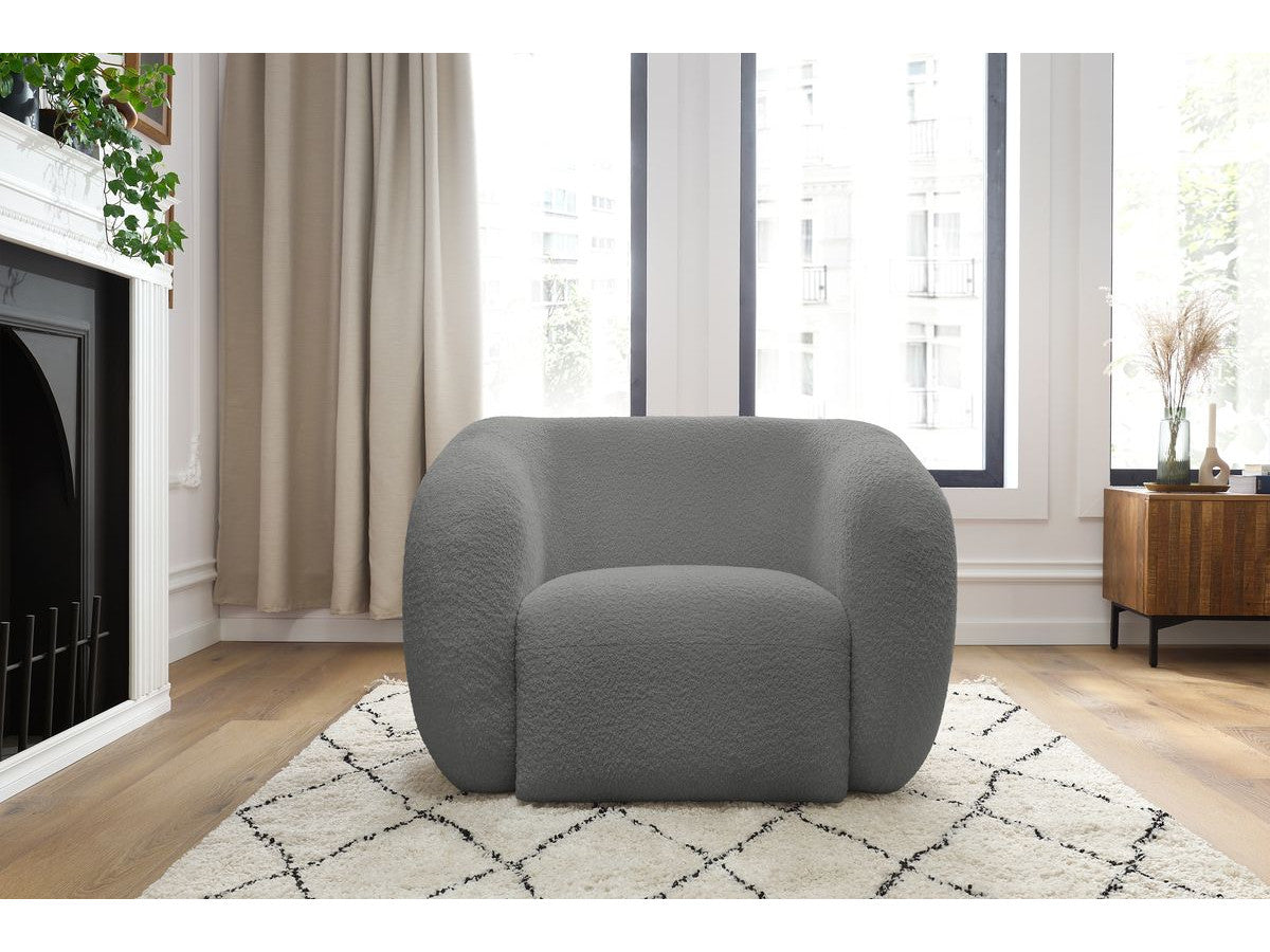 Fauteuil CELINE tissu bouclette