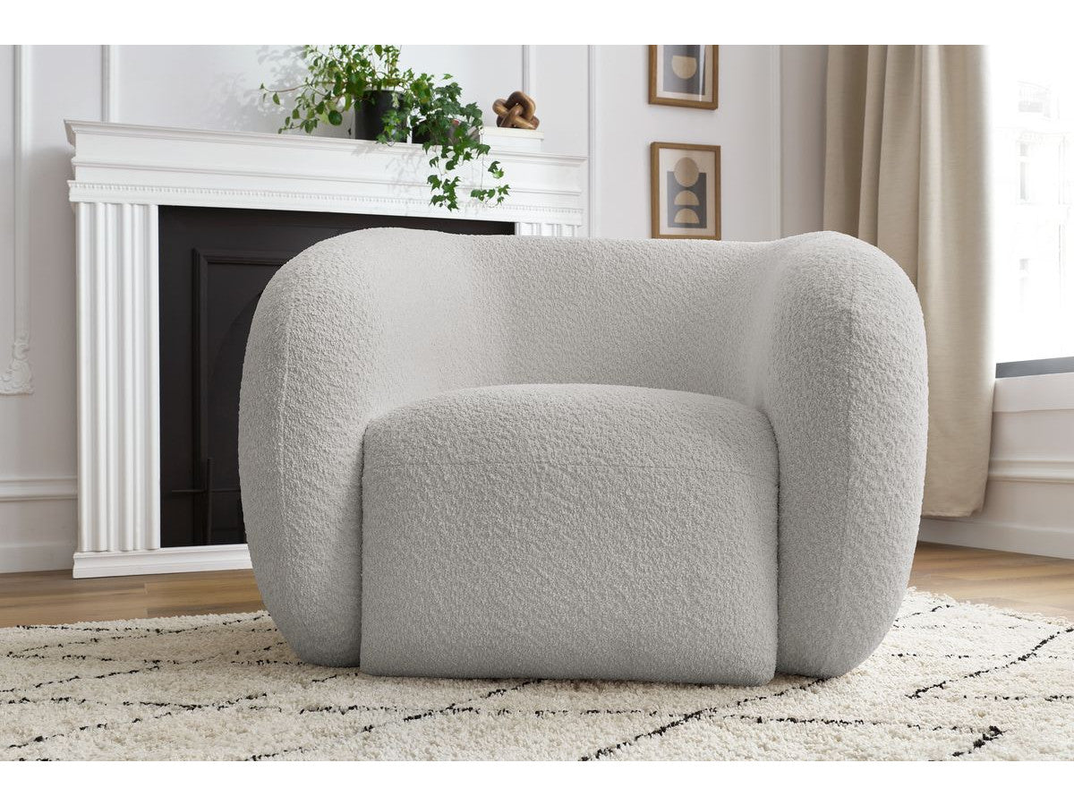 Fauteuil CELINE tissu bouclette