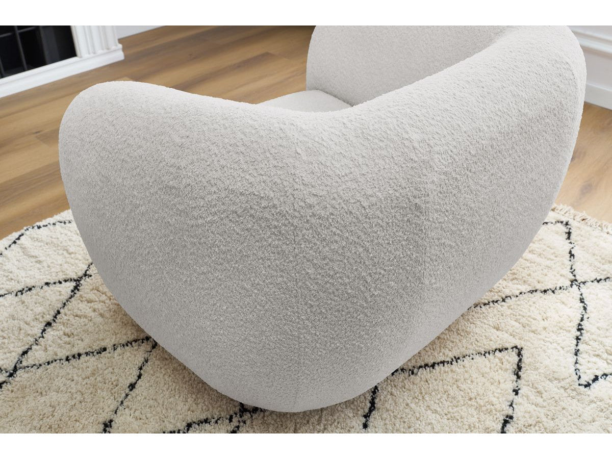 Fauteuil CELINE tissu bouclette