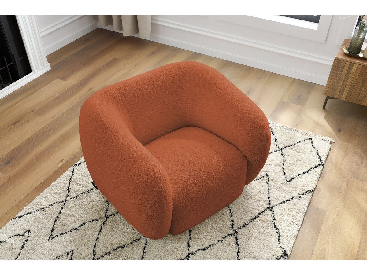Fauteuil CELINE tissu bouclette