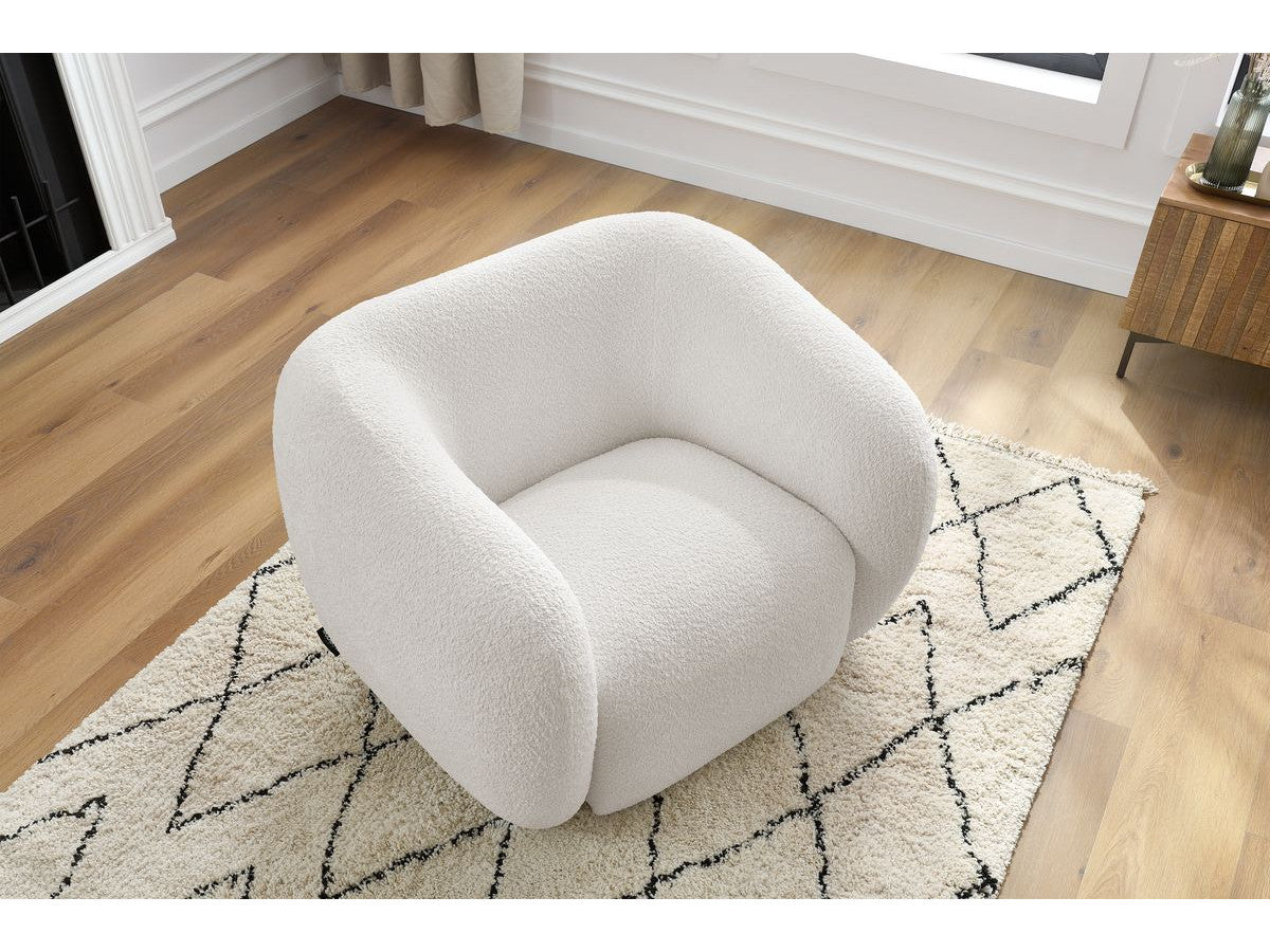 Fauteuil CELINE tissu bouclette