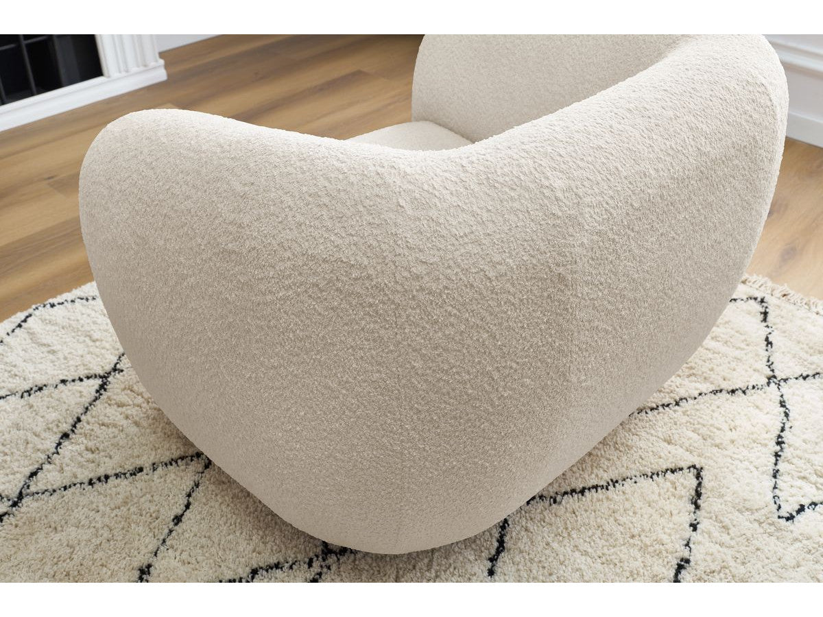 Fauteuil CELINE tissu bouclette