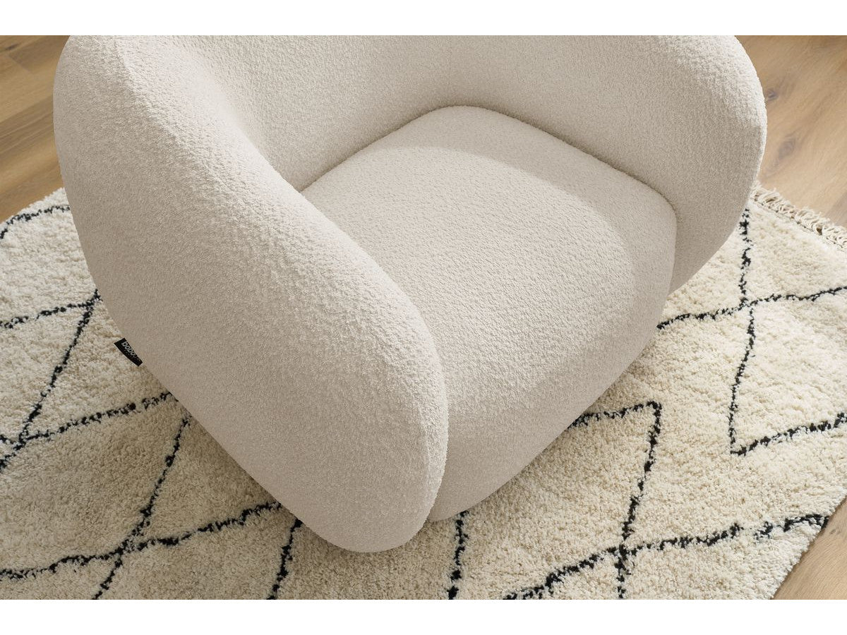 Fauteuil CELINE tissu bouclette