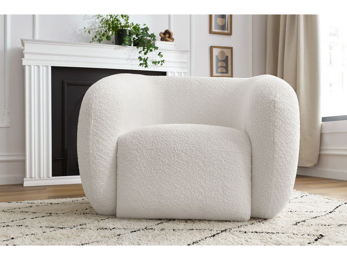 Fauteuil CELINE tissu bouclette