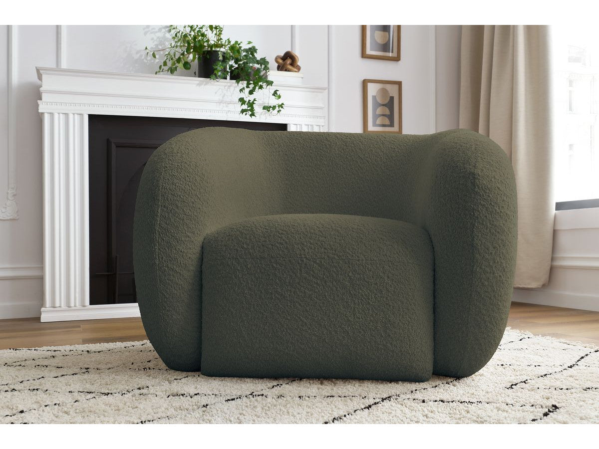 Fauteuil CELINE tissu bouclette