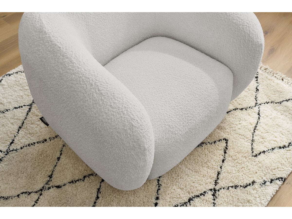 Fauteuil CELINE tissu bouclette