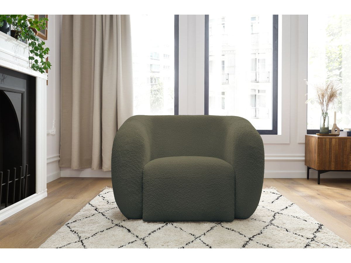 Fauteuil CELINE tissu bouclette