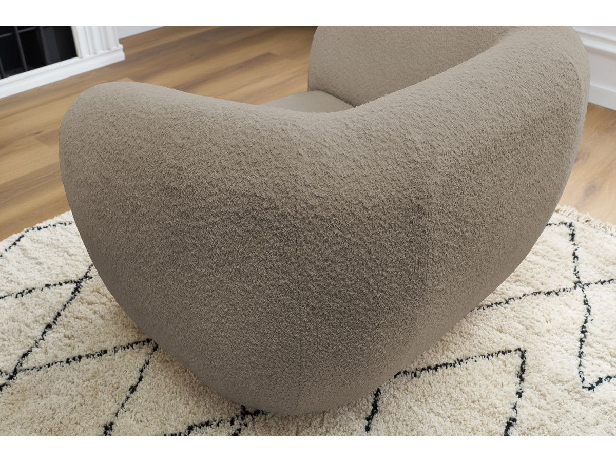 Fauteuil CELINE tissu bouclette