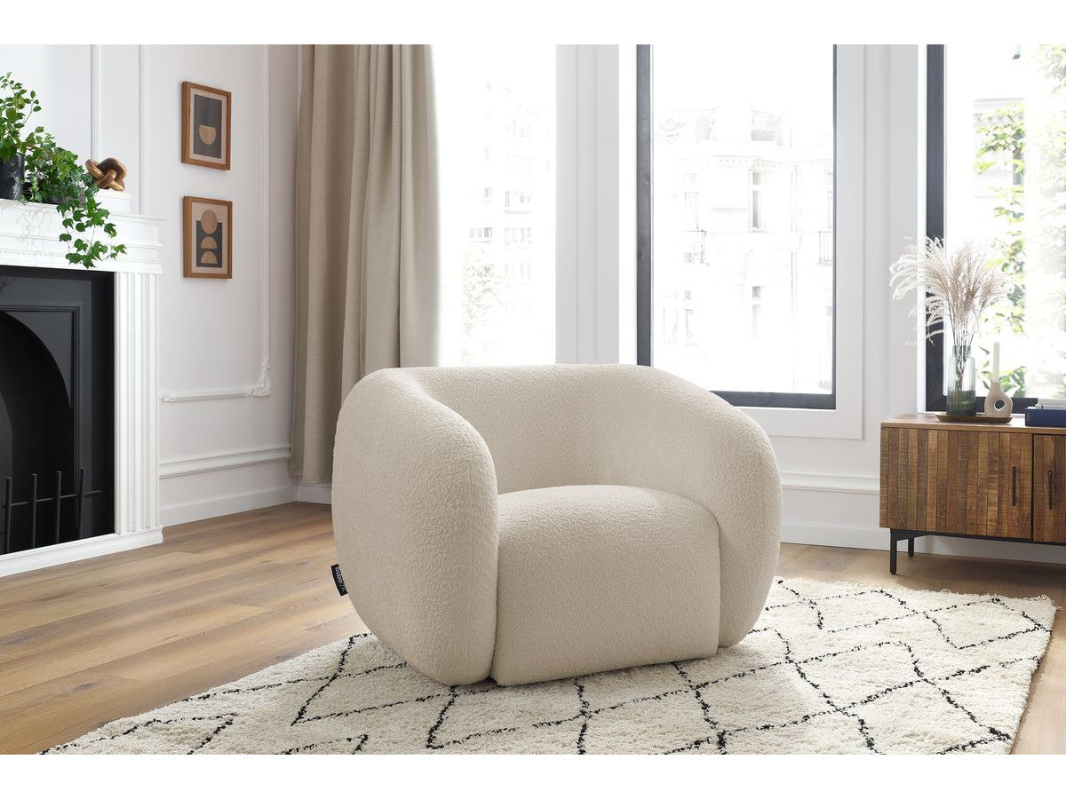 Fauteuil CELINE tissu bouclette