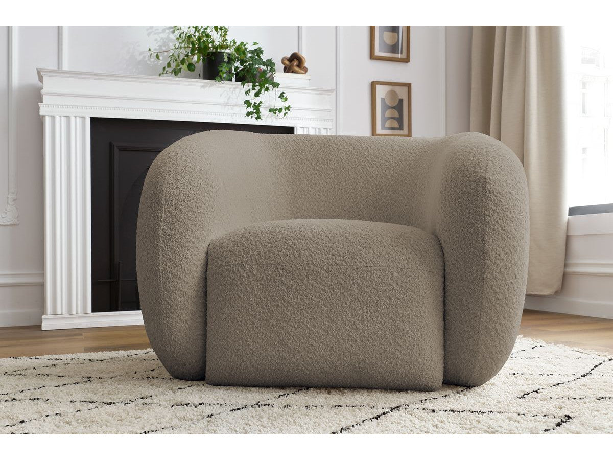 Fauteuil CELINE tissu bouclette