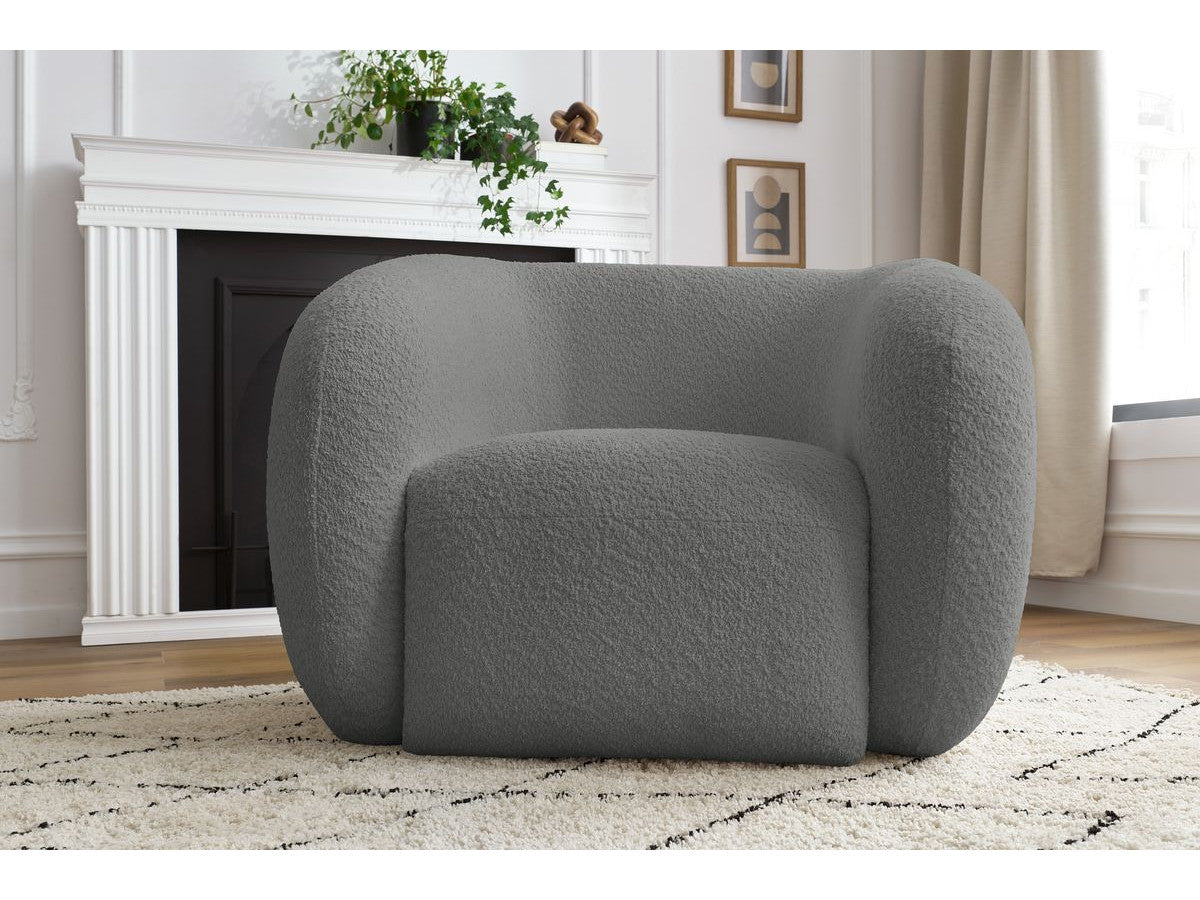 Fauteuil CELINE tissu bouclette
