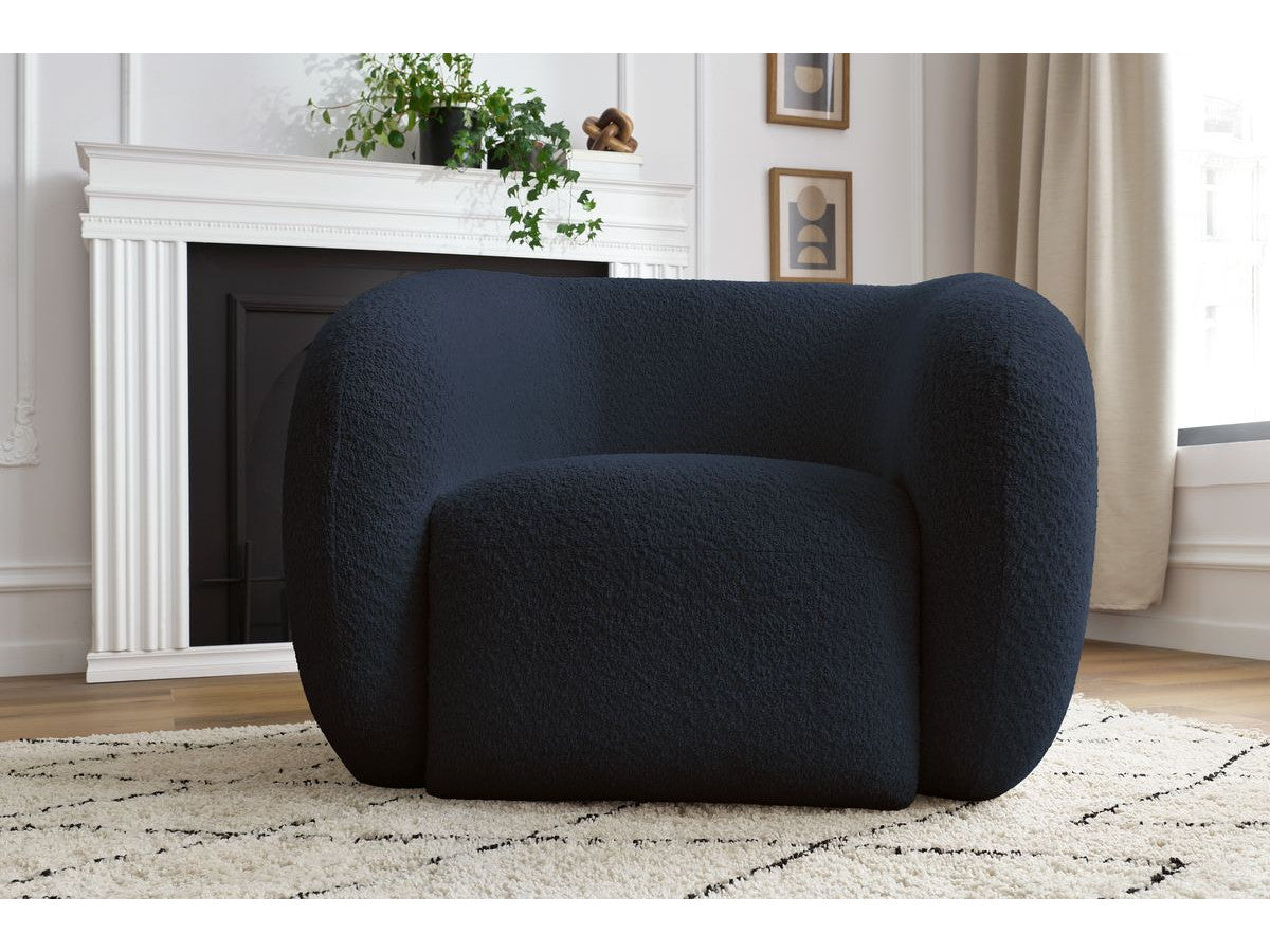 Fauteuil CELINE tissu bouclette