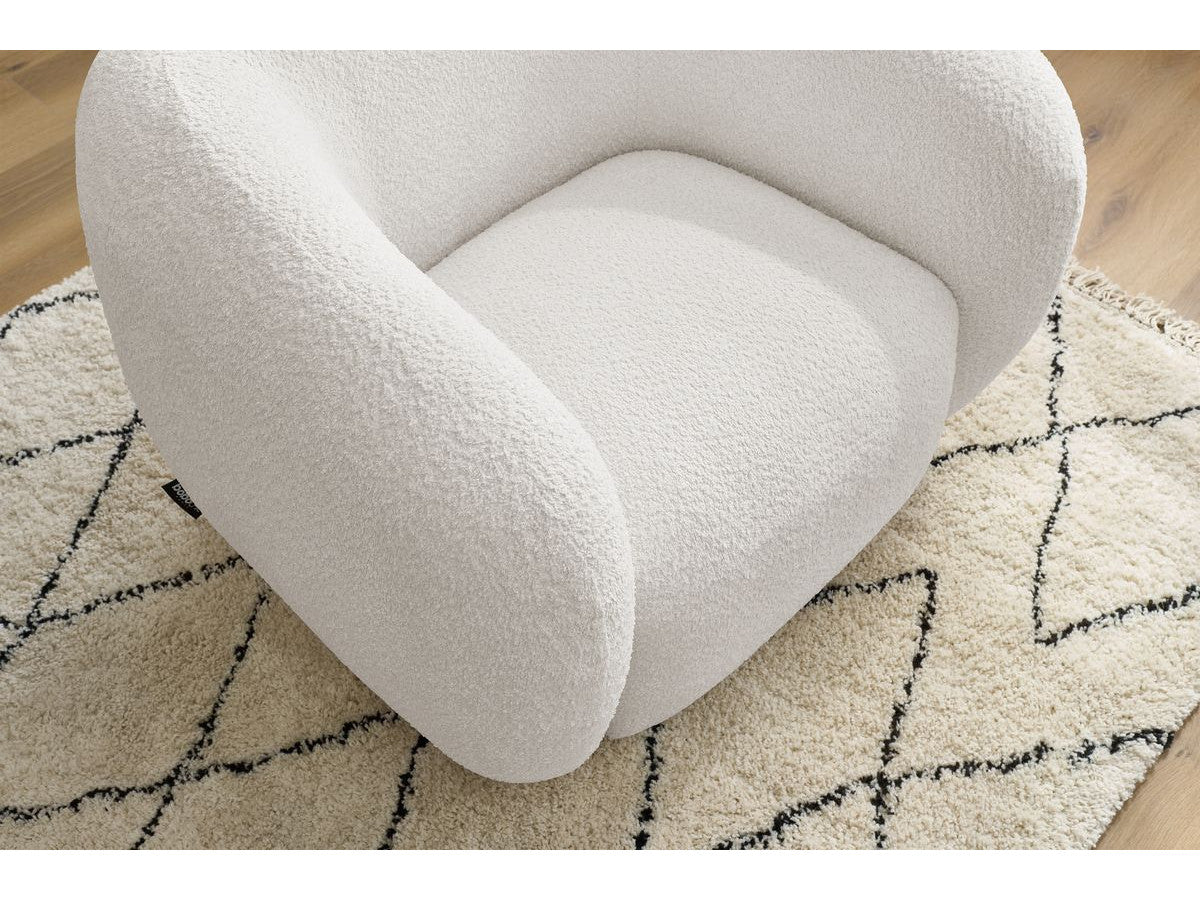 Fauteuil CELINE tissu bouclette