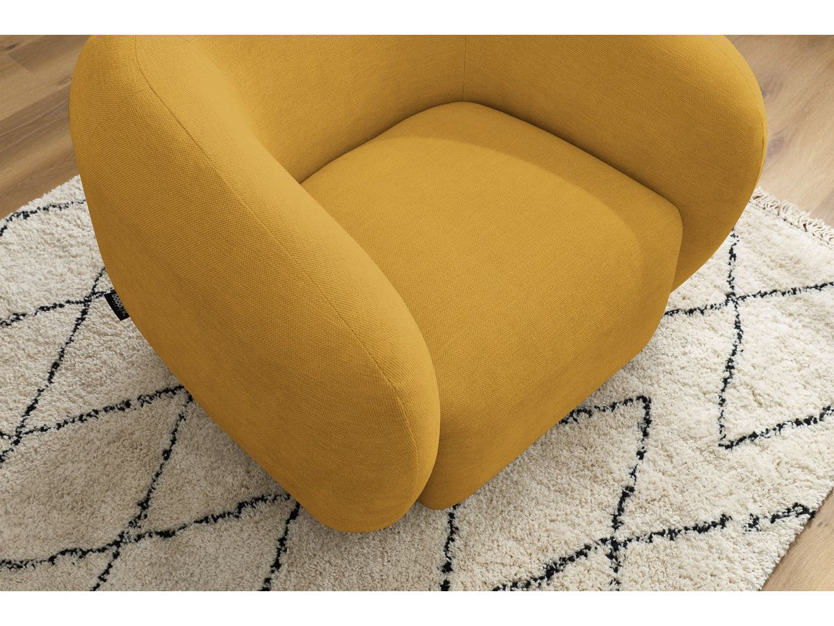 Fauteuil CELINE tissu lisse