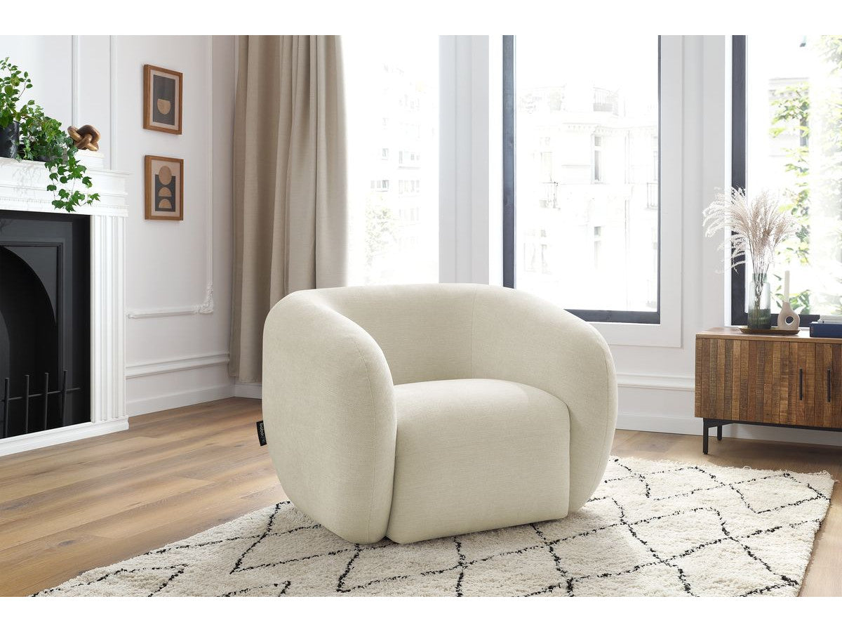 Fauteuil CELINE tissu lisse