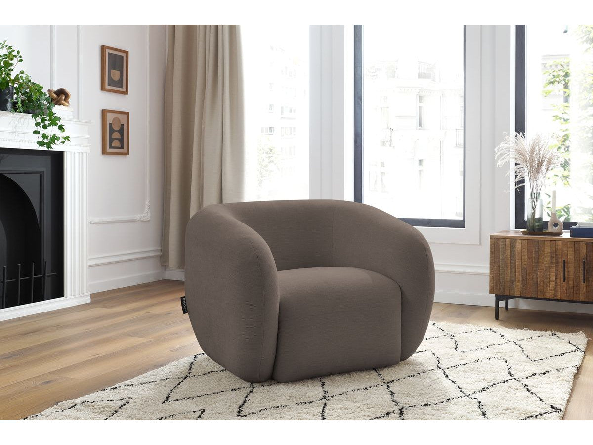 Fauteuil CELINE tissu lisse