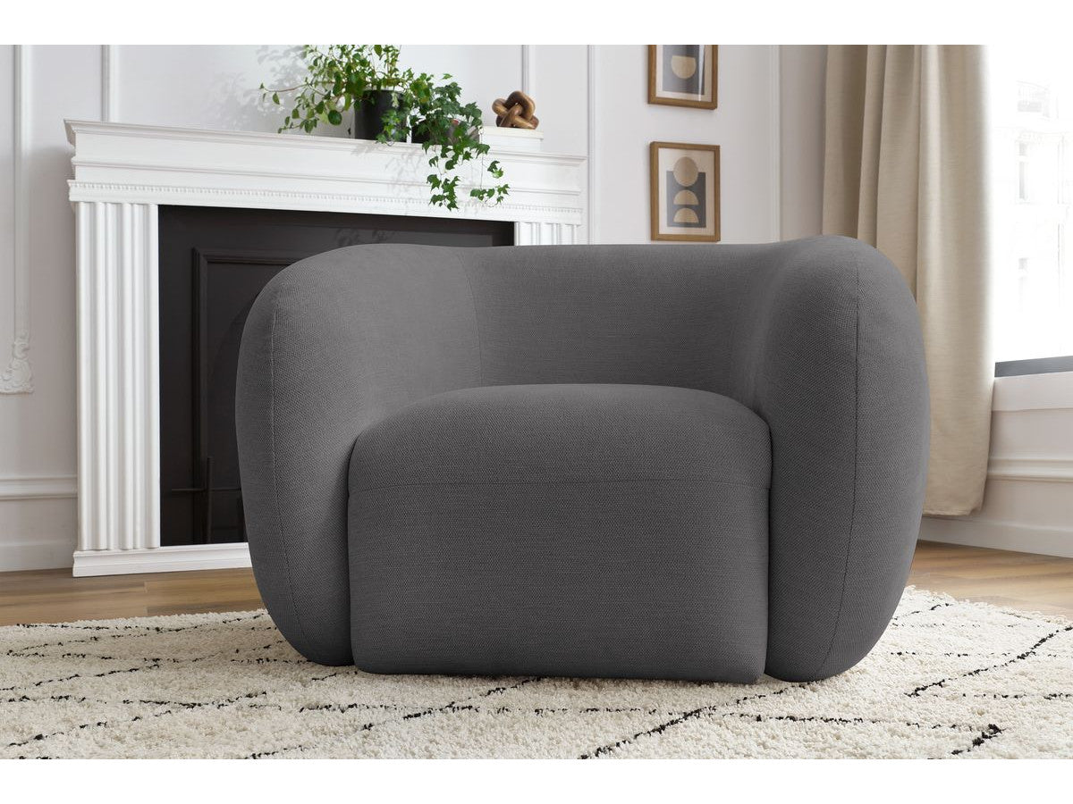 Fauteuil CELINE tissu lisse