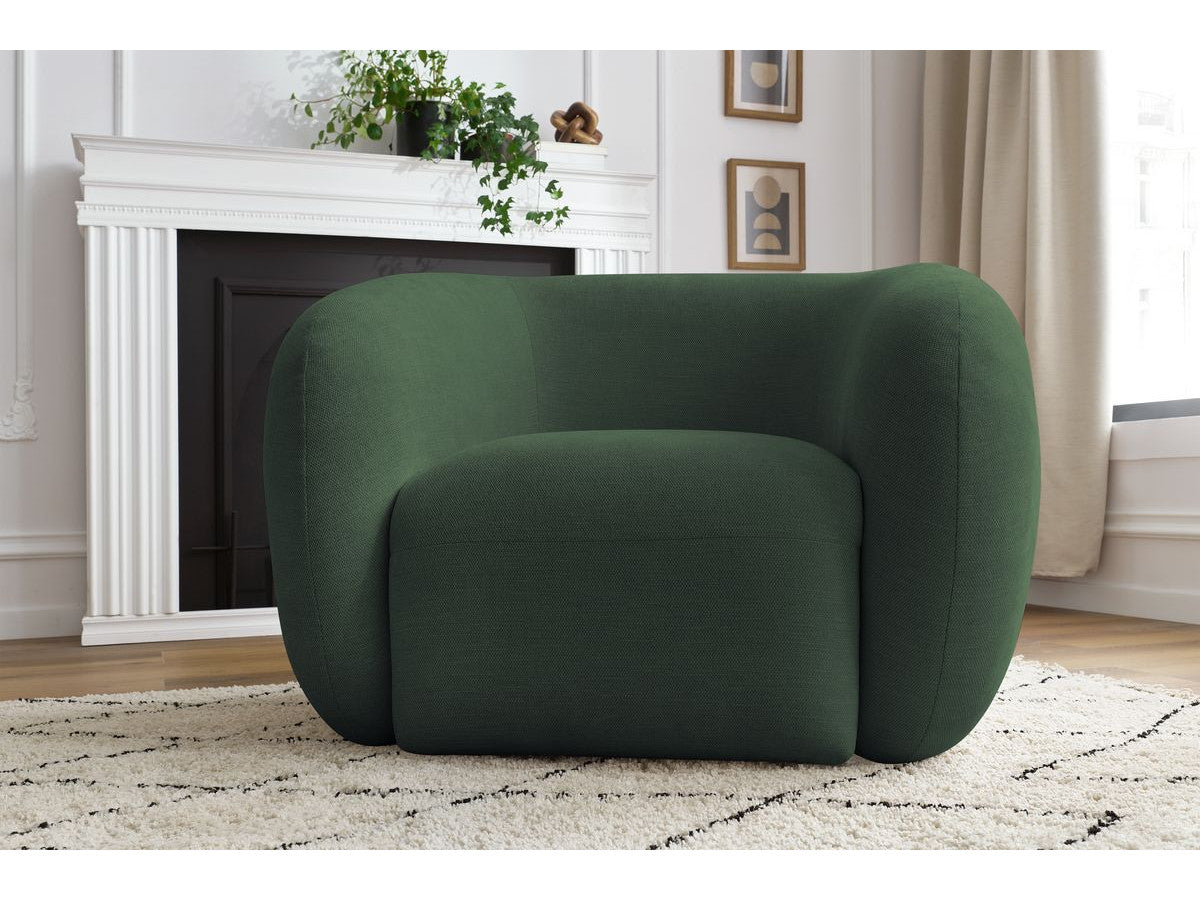 Fauteuil CELINE tissu lisse