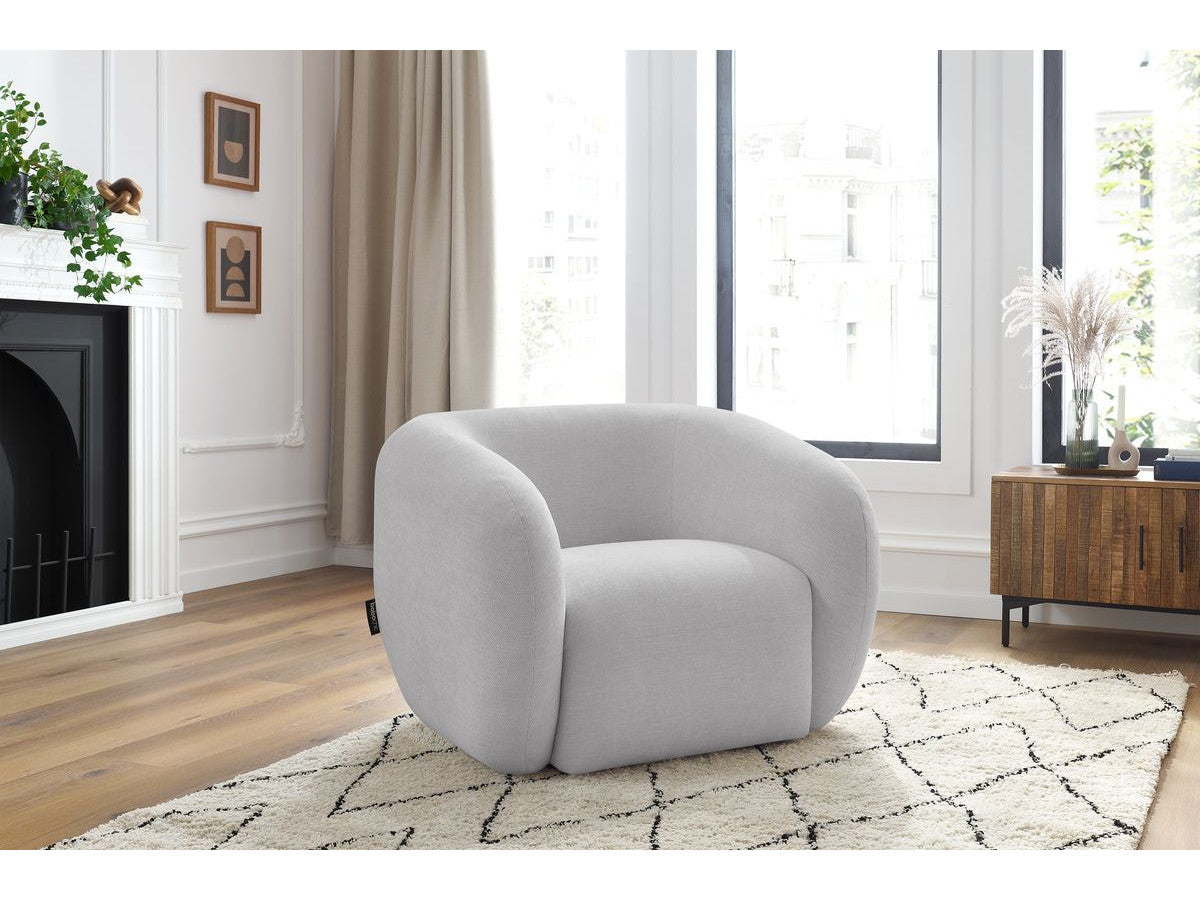 Fauteuil CELINE tissu lisse