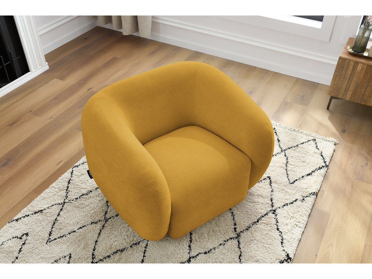 Fauteuil CELINE tissu lisse