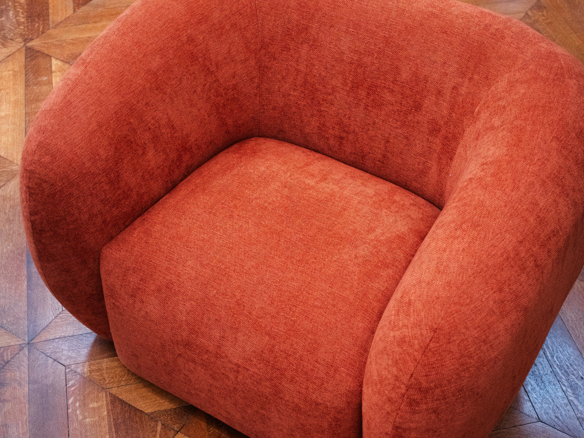 Fauteuil CELINE tissu lisse