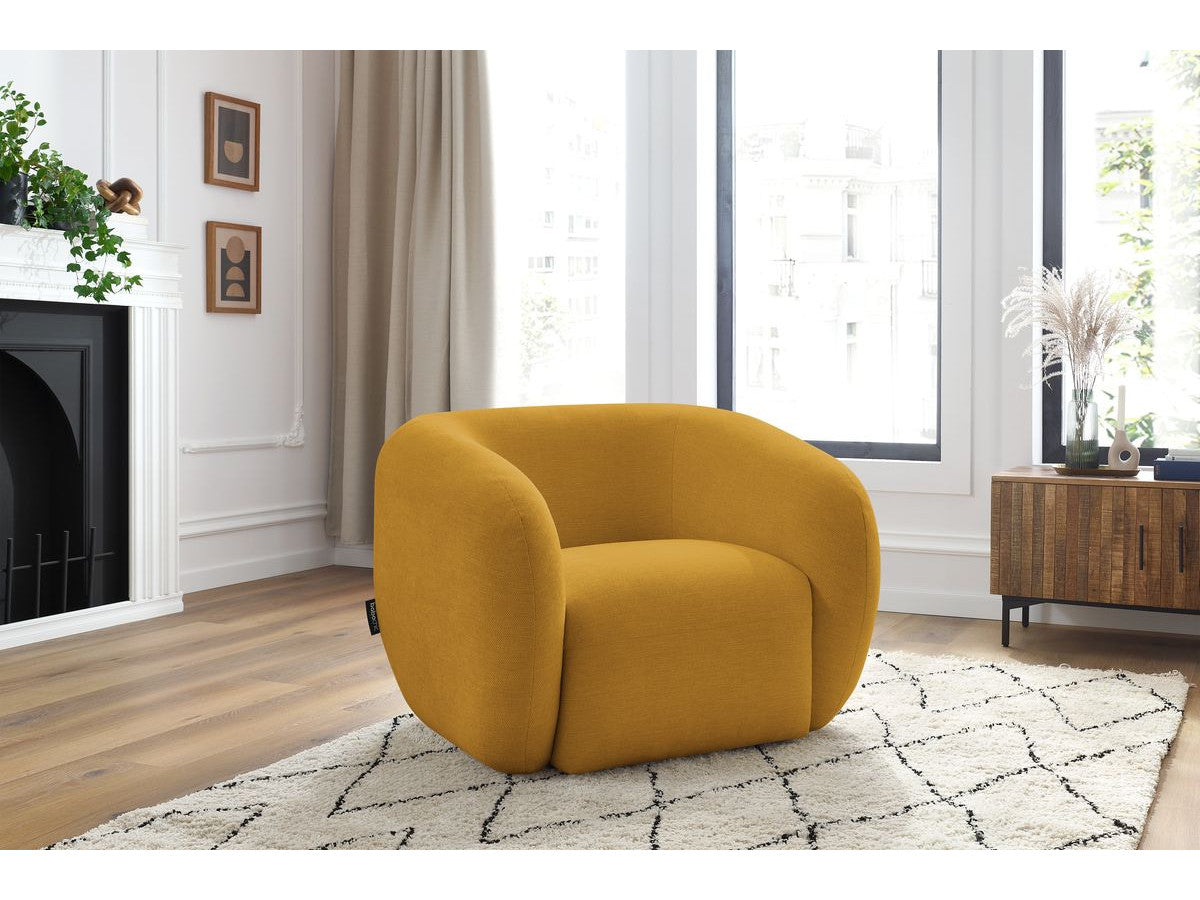 Fauteuil CELINE tissu lisse