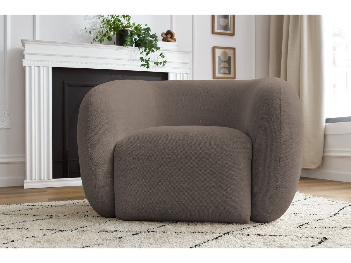 Fauteuil CELINE tissu lisse