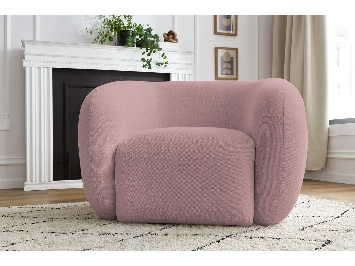 Fauteuil CELINE tissu lisse