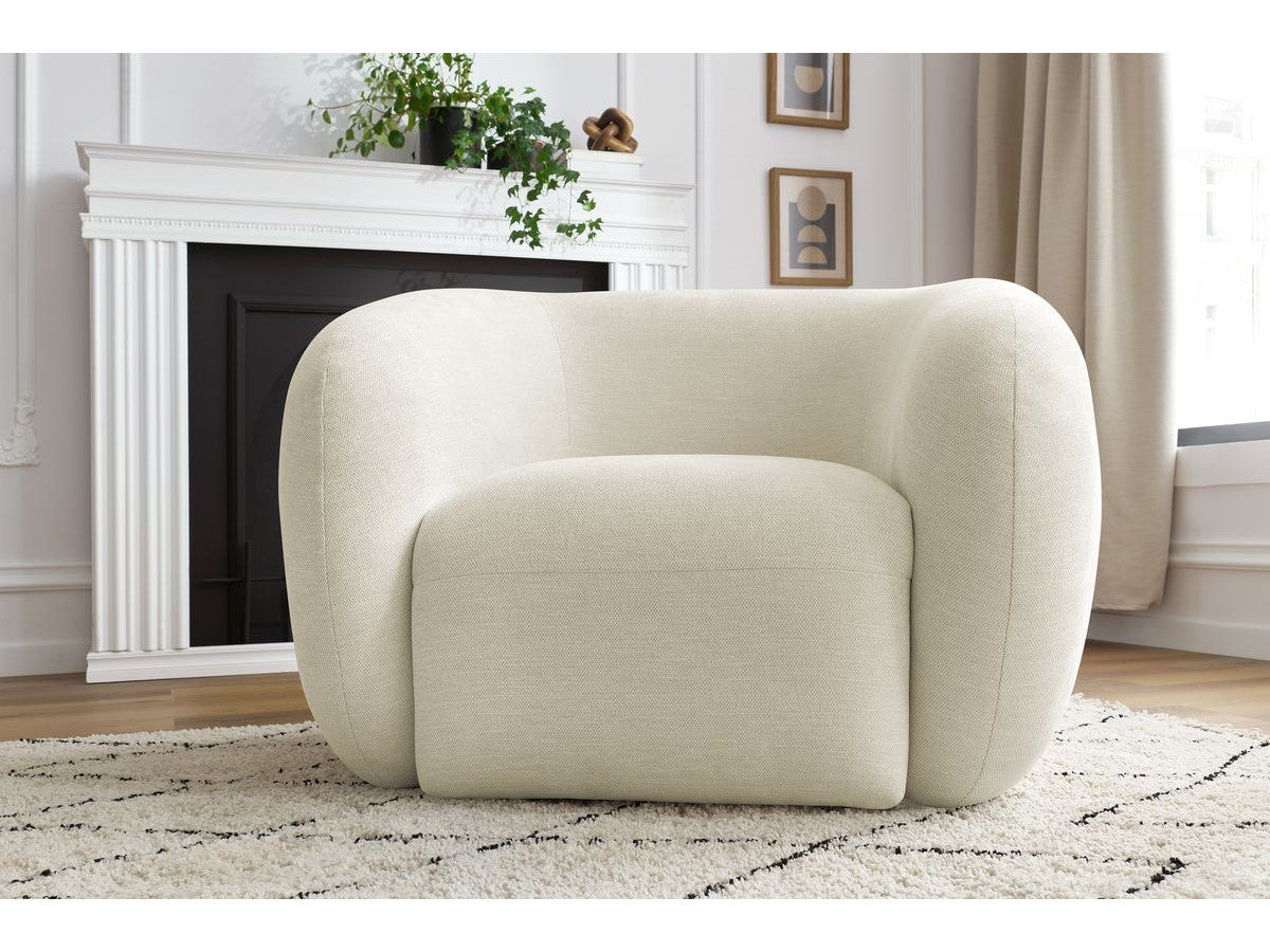 Fauteuil CELINE tissu lisse