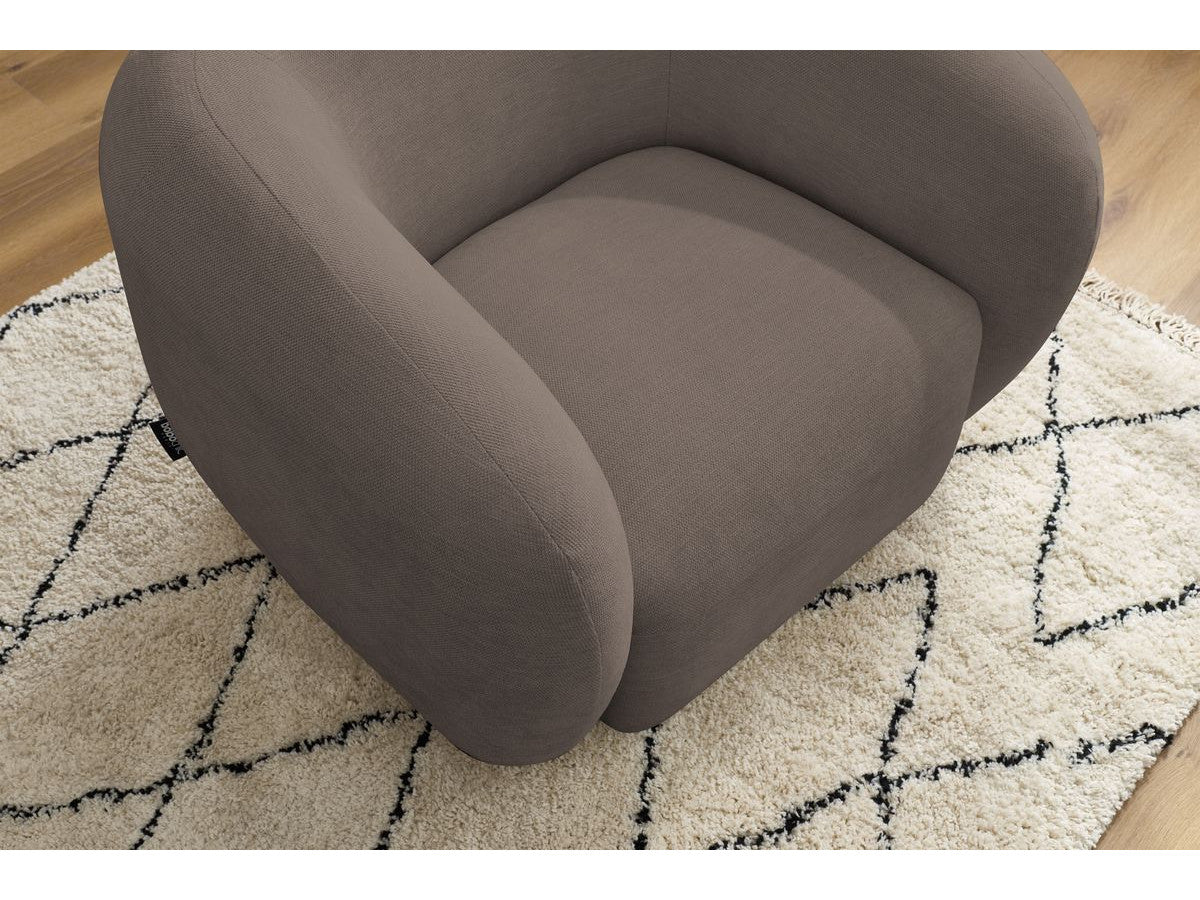 Fauteuil CELINE tissu lisse