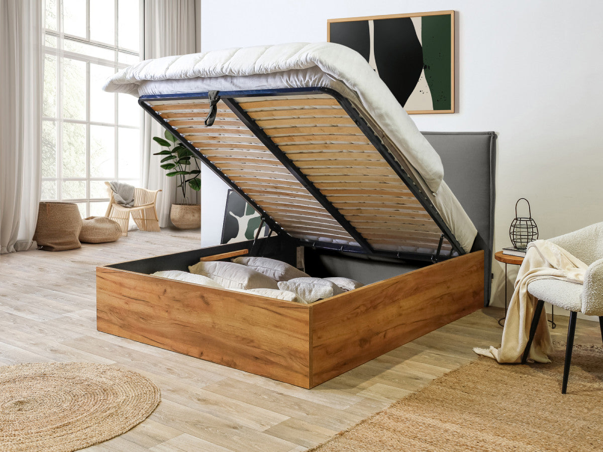 Lit coffre CARA rangement XL