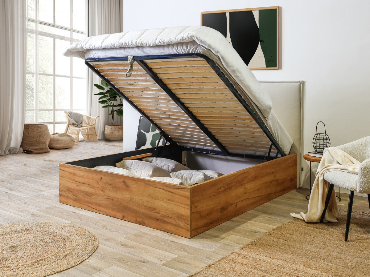Lit coffre CARA rangement XL