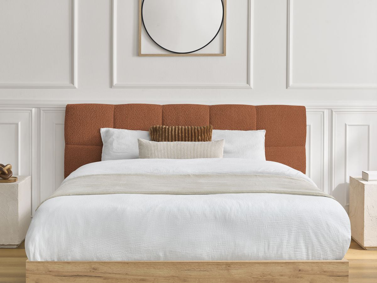 Lit coffre KUMO tissu bouclette