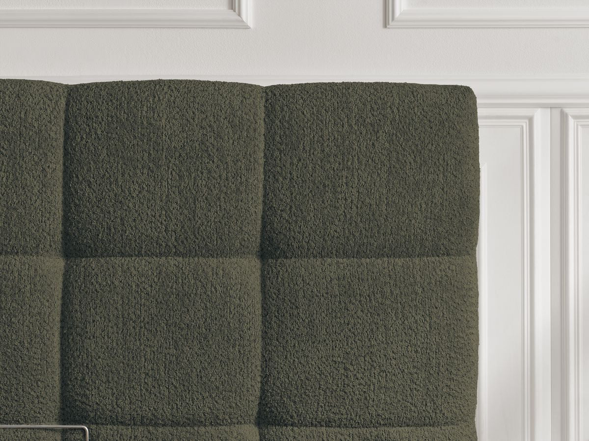 Lit coffre KUMO tissu bouclette