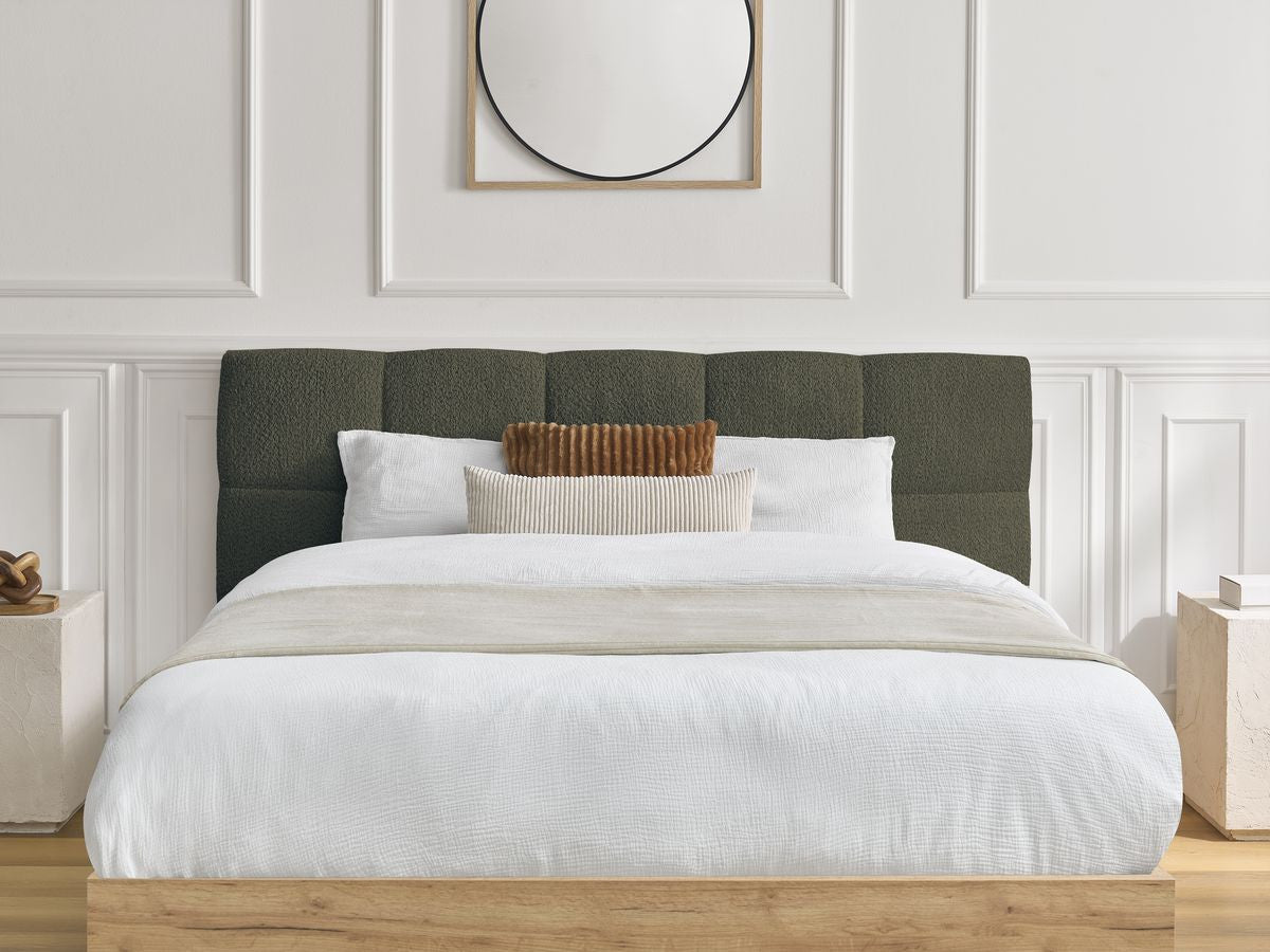Lit coffre KUMO tissu bouclette