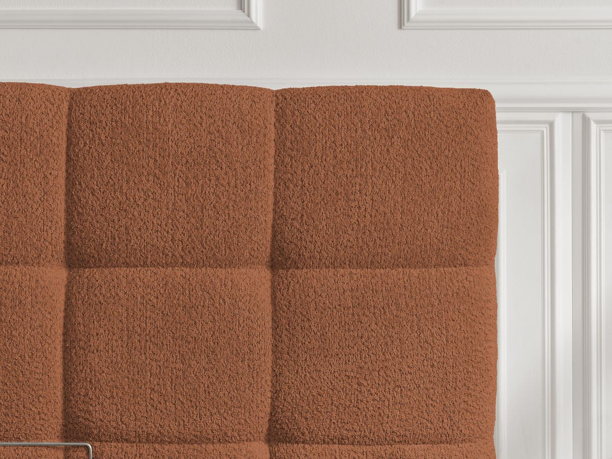 Lit coffre KUMO tissu bouclette