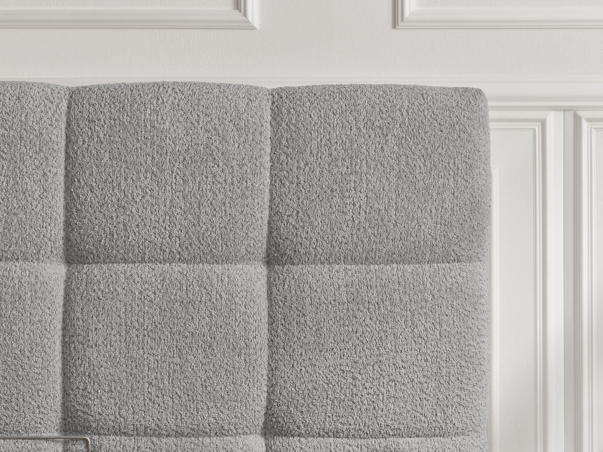Lit coffre KUMO tissu bouclette