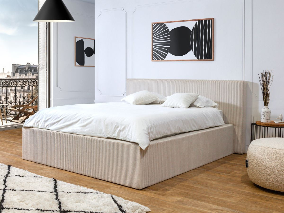 Lit coffre NIHAD rangement XL
