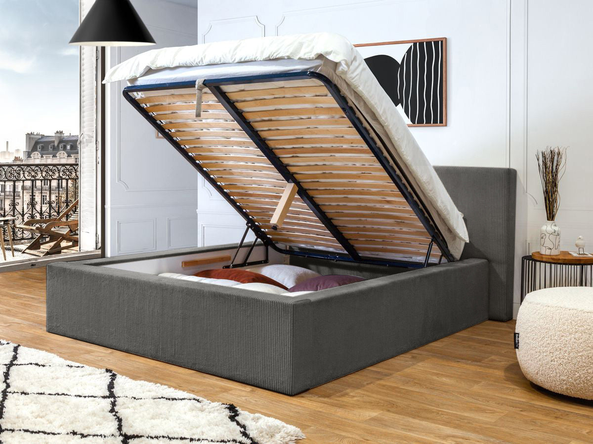 Lit coffre NIHAD rangement XL