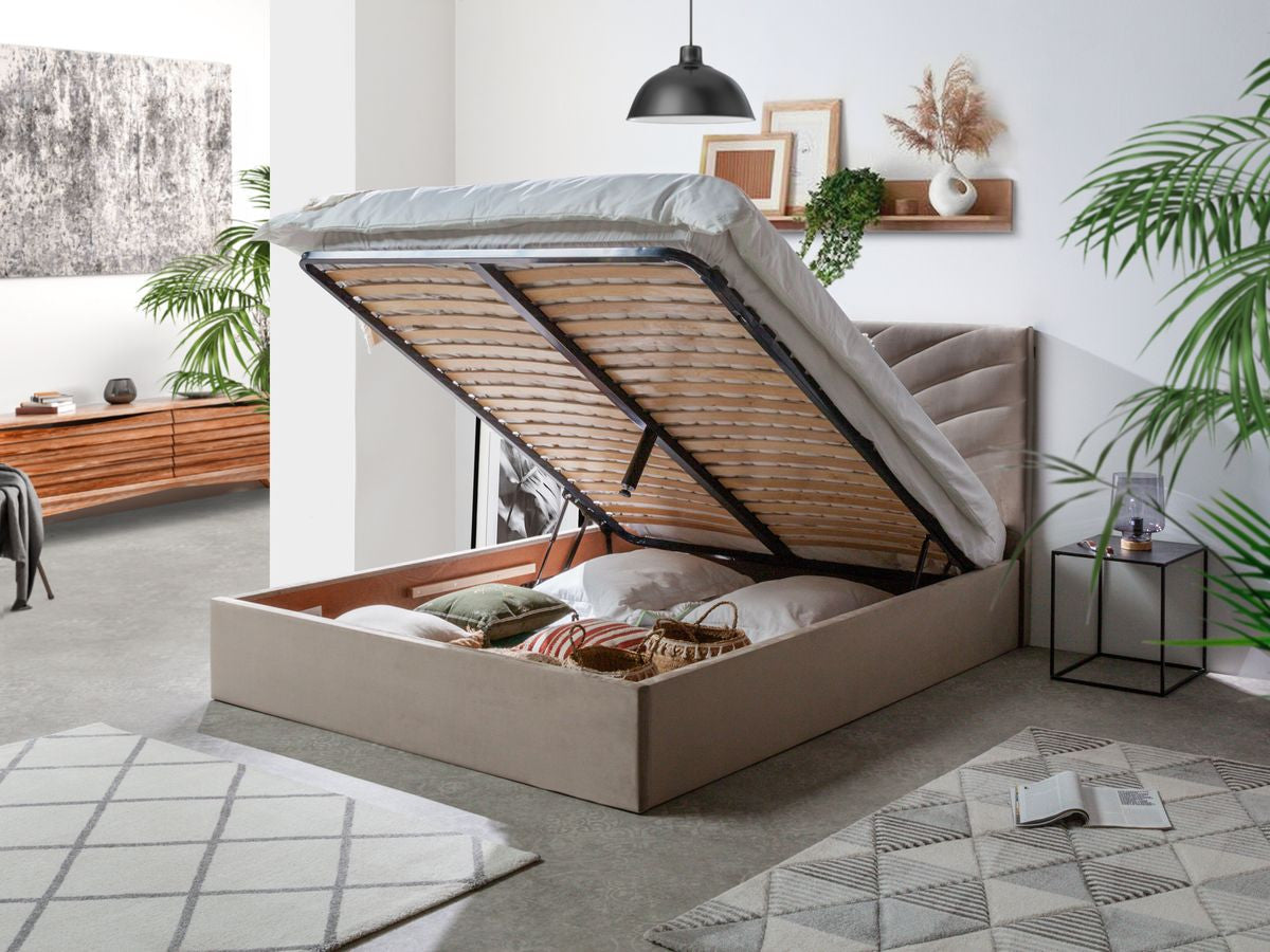 Lit coffre PALMYRE Velours