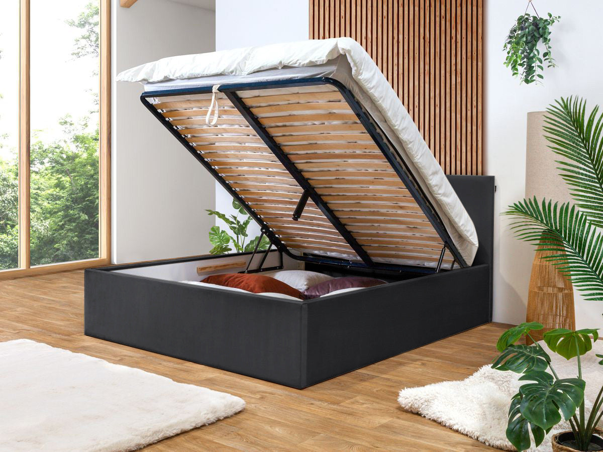 Lit coffre VIVARA rangement XL
