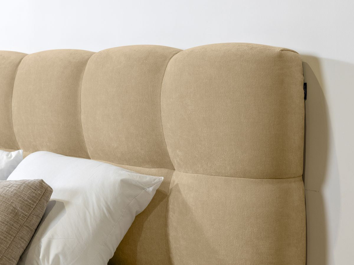 Lit KUMO lattes massives pieds en bois naturel