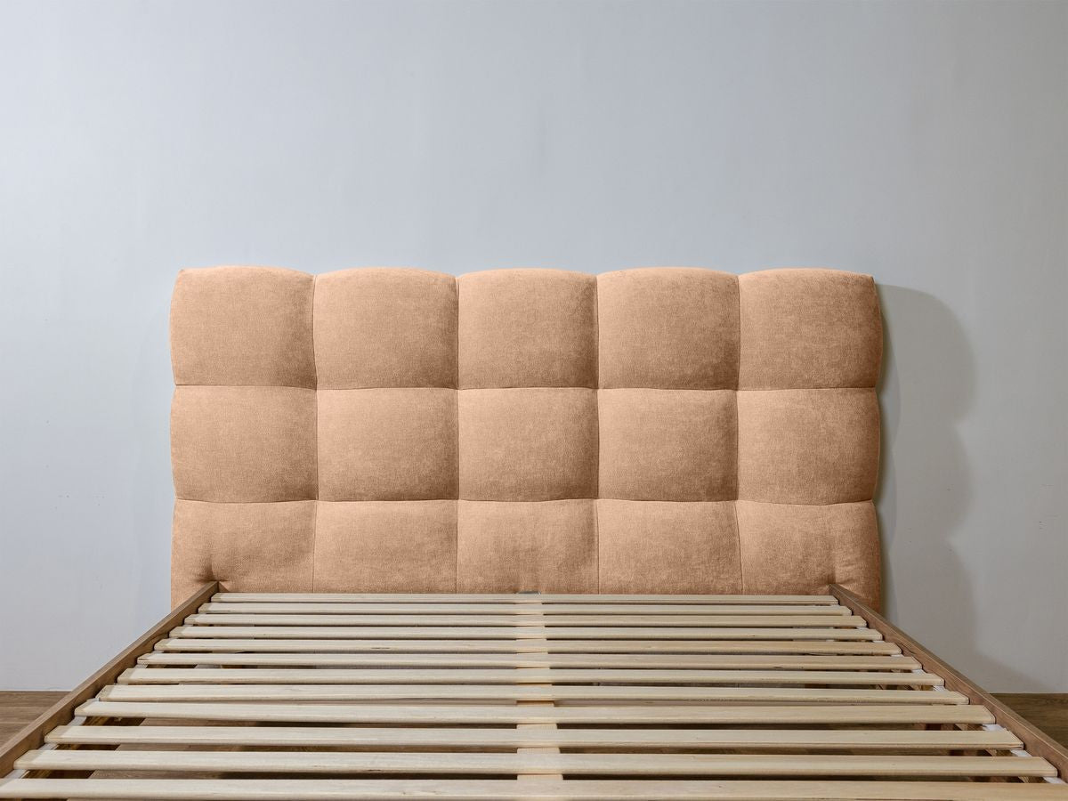 Lit KUMO lattes massives pieds en bois naturel