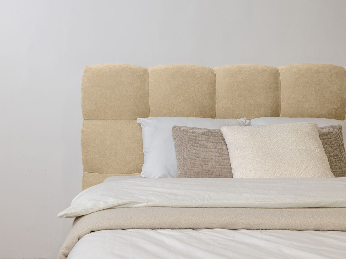Lit KUMO lattes massives pieds en bois naturel