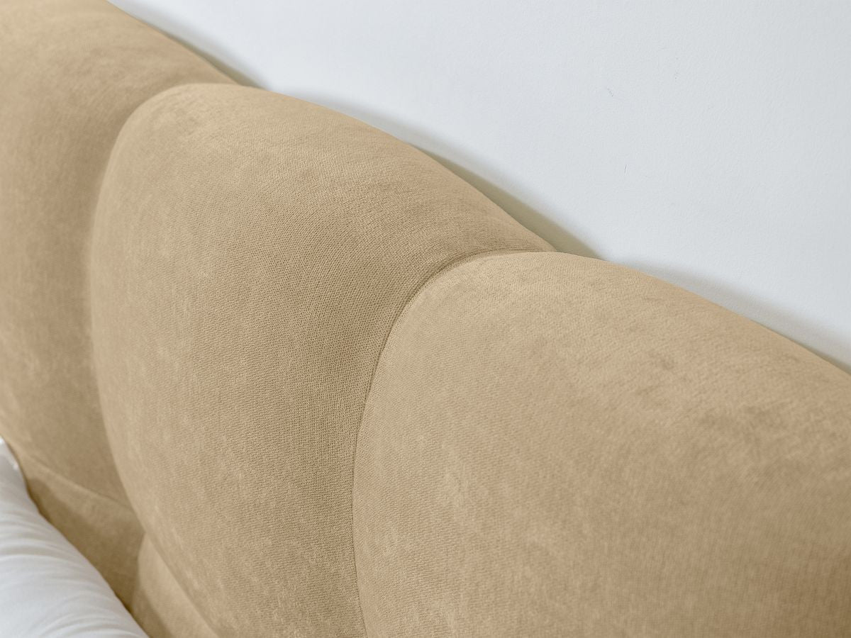 Lit KUMO lattes massives pieds en bois naturel