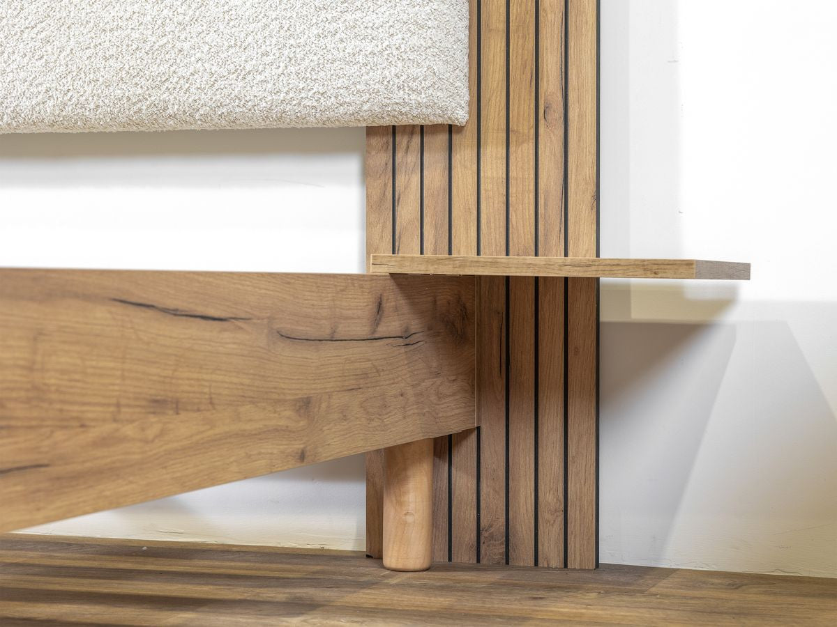 Lit LIOR lattes massives pieds en bois naturel