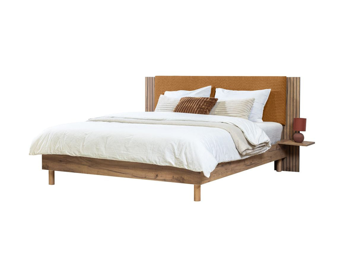 Lit LIOR lattes massives pieds en bois naturel