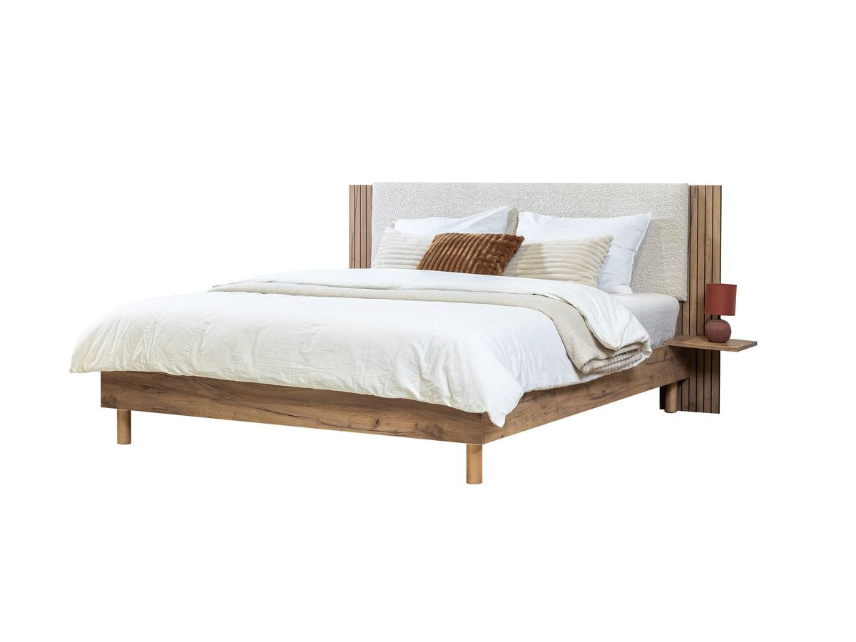 Lit LIOR lattes massives pieds en bois naturel
