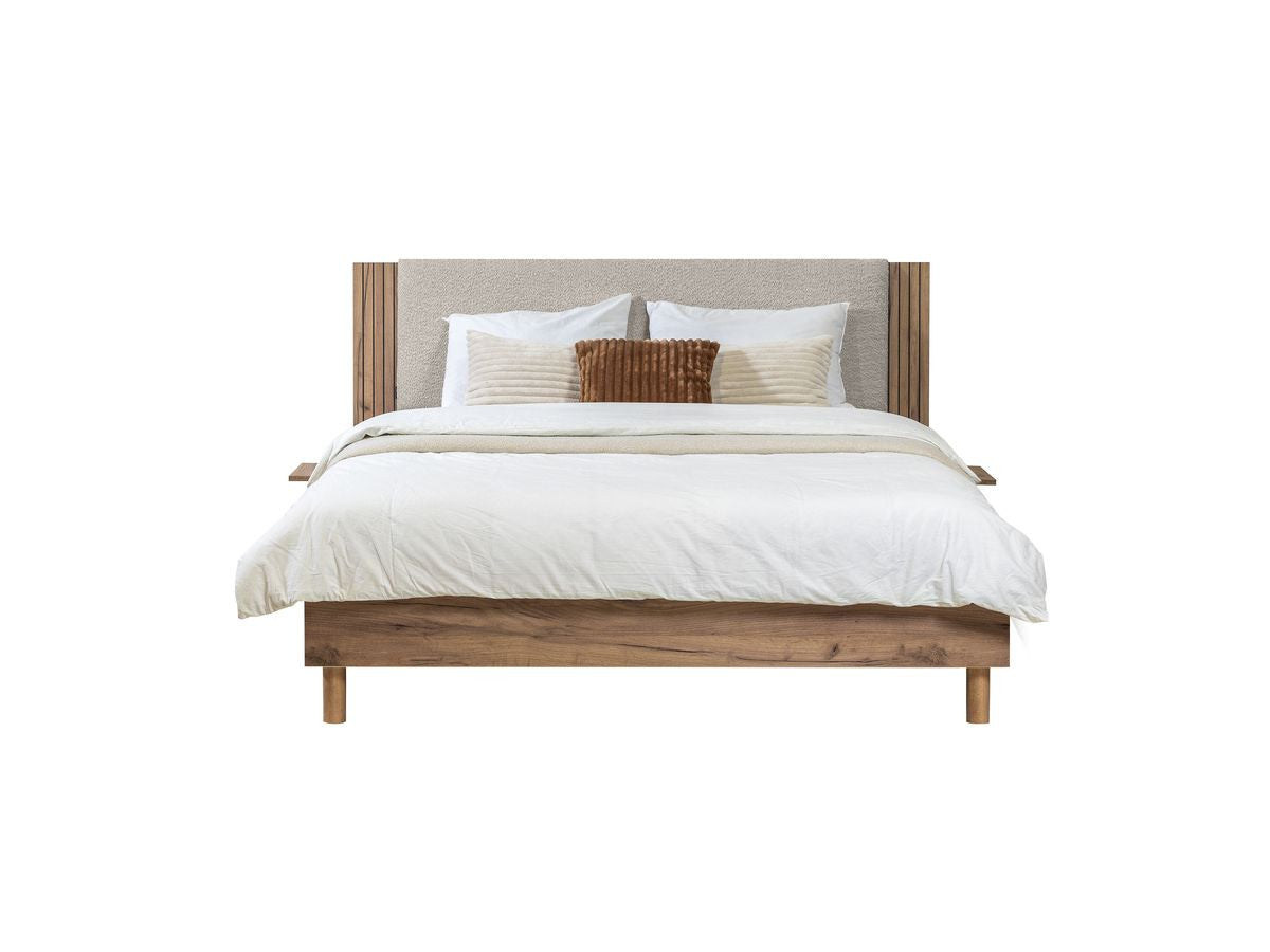 Lit LIOR lattes massives pieds en bois naturel